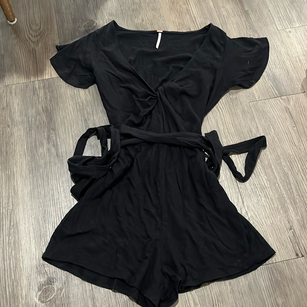 Free People Black Romper